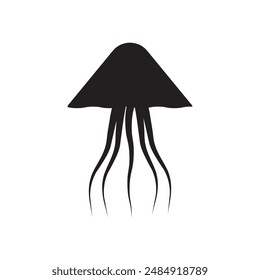 jellyfish vector icon illustration simple design.