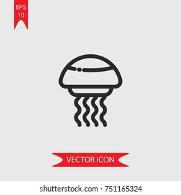 Jellyfish vector icon, illustration symbol