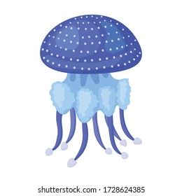 Jellyfish vector icon.Cartoon vector icon isolated on white background jellyfish.