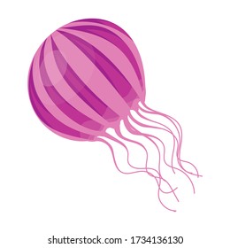 Jellyfish vector icon.Cartoon vector icon isolated on white background jellyfish.