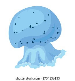 Jellyfish vector icon.Cartoon vector icon isolated on white background jellyfish.