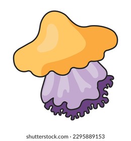Jellyfish vector icon.Color vector icon isolated on white background jellyfish.
