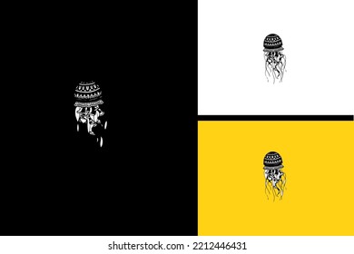 jellyfish vector illustration line art design