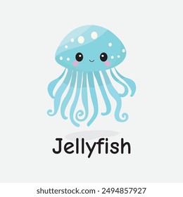 Jellyfish Vector Illustration: Transparent Marine Creature