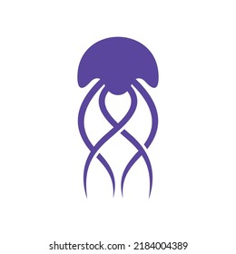 Jellyfish Vector Logo Design Template