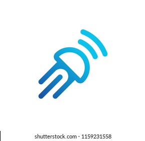 Jellyfish vector logotype template. Medusa logo concept. Great idea for company. Simple icon. Eps10 vector. 