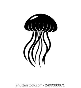 Jellyfish vector on white background