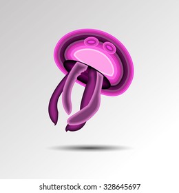 jellyfish vector sea water ocean blue underwater marine nature
