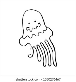 jellyfish vector sketch