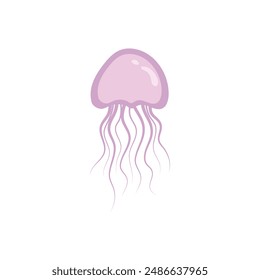 Jellyfish vector symbol, Underwater life, Fish clipart 