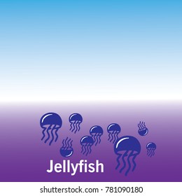 Jellyfish Vector Template Design