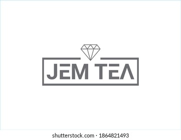 Jem Tea Logo or Icon Design Vector Image 