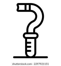 Jemmy crowbar Symbol Umrissvektor. Einbruchwerkzeug. Lederhand
