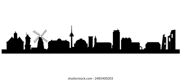 Jena Germany city skyline silhouette