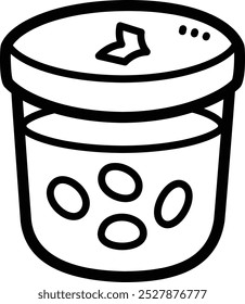 Jenang Candil Doodle, Vektorsymbol und Illustration