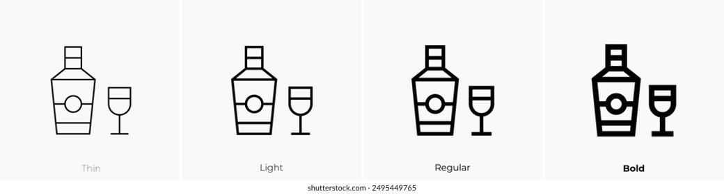 jenever icon. Thin, Light Regular And Bold style design isolated on white background