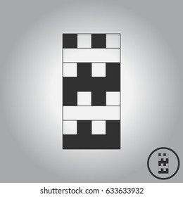 Jenga Block Game. wooden puzzle tower game, table game. Jenga Wood Stacked Bricks