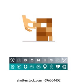 Jenga blocks icon
