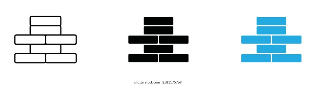 jenga icon black white vector outline