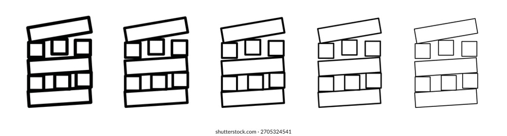 Jenga icono de diseño, logotipo, App, interfaz de usuario. Ilustración vectorial, EPS