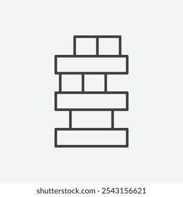 Jenga icon set. vector illustration.