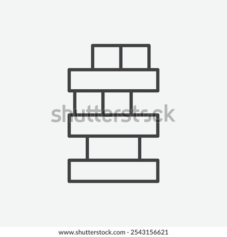 Jenga icon set. vector illustration.
