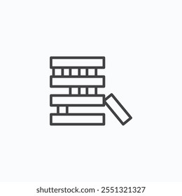 Ilustração do vetor do ícone Jenga. EPS10