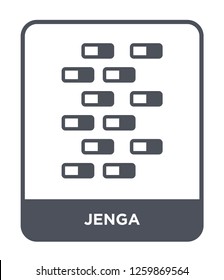 jenga icon vector on white background, jenga trendy filled icons from Party collection, jenga simple element illustration