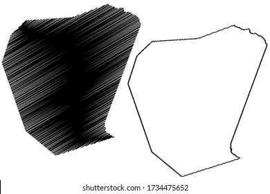 Jenkins County, Georgia (U.S. county, United States of America,USA, U.S., US) map vector illustration, scribble sketch Jenkins map