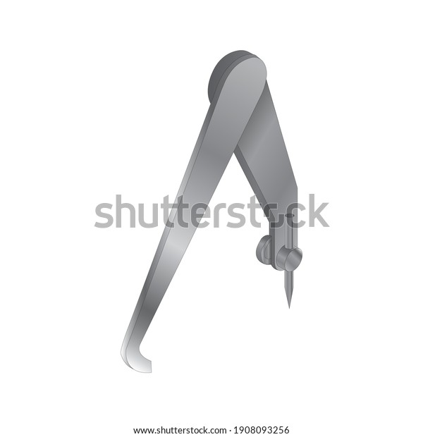 Jenny Caliper Fixed Joint Caliper Hermaphrodite Stock Vector (Royalty