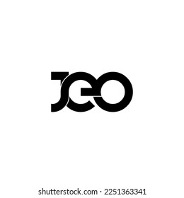 diseño de logotipo de monograma inicial con letras jeo