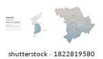 Jeonju map. Map by Administrative Region of Korea.