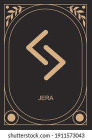 Jera runa. Fertility. Vector illustration.