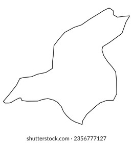 Jerash governorate map, administrative division of Jordan.