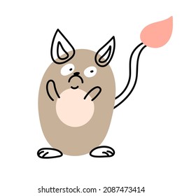 plano de caricatura de jerboa
ilustración vectorial