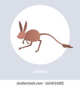 jerboa icon cartoon endangered wild australian jaculus animal symbol wildlife species fauna concept flat vector illustration