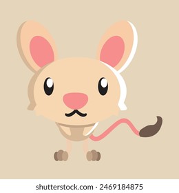 Jerboa vector with detailed illustration of light and shadow