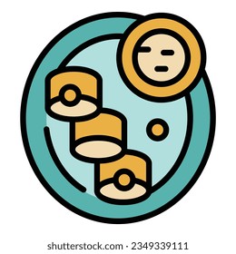 Jerk braised icon outline vector. Food caribbean. Dish peri color flat