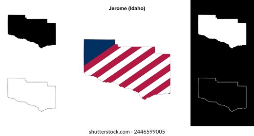Conjunto de mapas esquemáticos del condado de Jerome (Idaho)