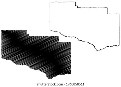 Jerome County, Idaho (U.S. county, United States of America, USA, U.S., US) map vector illustration, scribble sketch Jerome map