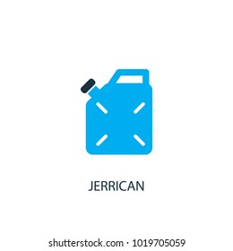 Jerrican icon. Logo element illustration. Jerrican symbol design from 2 colored collection. Simple Jerrican concept. Can be used in web and mobile.