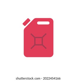 Icono plano de Jerry Can sobre fondo blanco