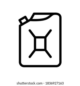 jerry puede diseñar iconos. esquema de vector jerrycan simple