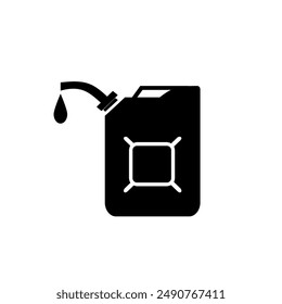 Jerry can icon isolated on white background. 