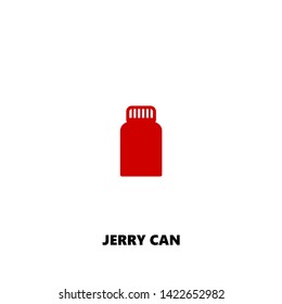 jerry can icon. jerry can vector design. sign design. red color
