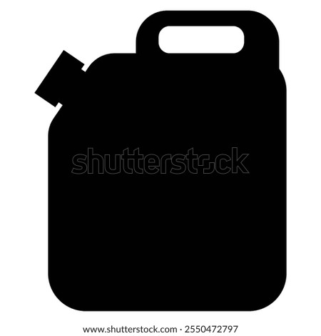 Jerry Can Silhouette Icon for Fuel and Storage Design