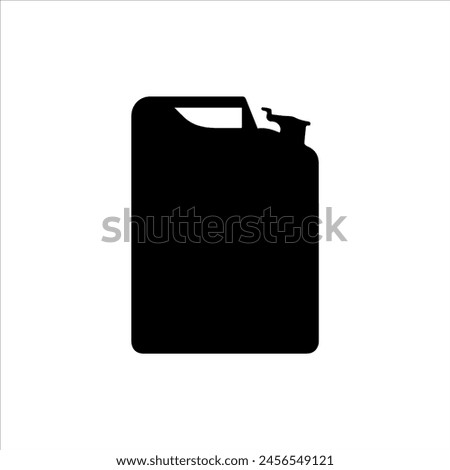 Jerry can silhouette isolated on white background. Jerry can icon vector illustration.