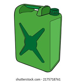 ilustración de jerry can vector, aislado en fondo blanco, vista superior