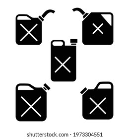 Jerry cans icon set vector on trendy design.