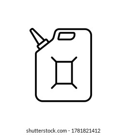 Vector de icono de línea Jerry cans